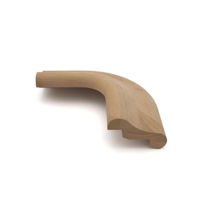 1-3/8in H x 5.5in Outside Radius x 4-3/8in W Unfinished Radius Corner