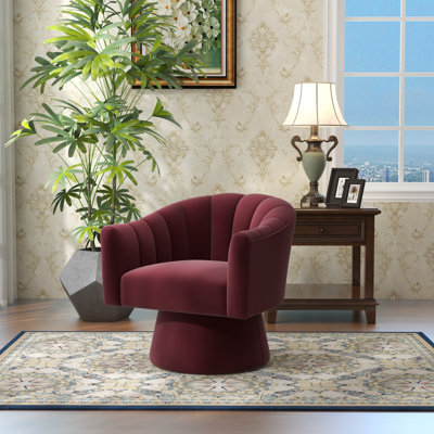 Fauteuil demi-tonneau pivotant de 25,2 po Iryanna