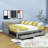 Elgan Twin Size Wood Daybed with Trundle and Drawers-1453600809