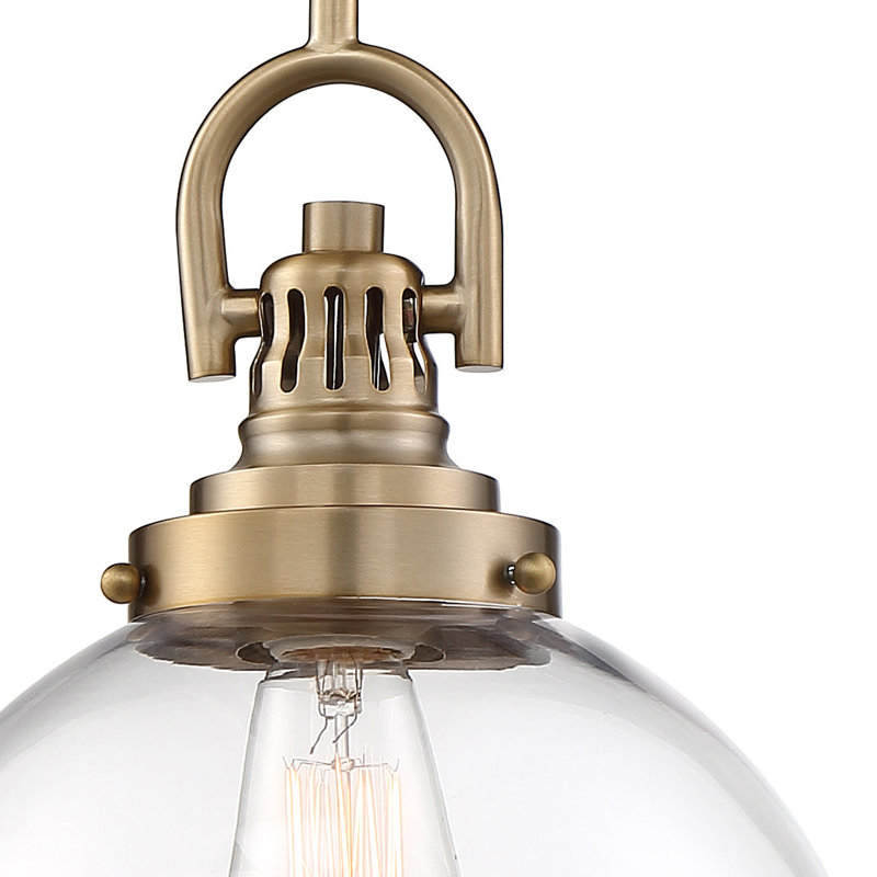 Luminaire suspendu à 1 lumière Crownfield, Bronze brillant
