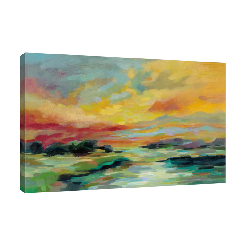 «August Sunset» par Silvia Vassileva, reproduction sur toile tendue, H 10 po x l 10 po x P 1,5 po