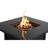 30" Powder-Coated Metal Fire Pit With Smoked Glass Lid-1992528617
