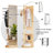 Multifunctional Full Length Mirror with Hook Storage Rack Coat Rack