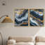 «Acrylique Flow Duo», ensemble d'art mural sur toile encadré par Art Remedy, cadre en noyer, 20 x 24-55070352-55070358