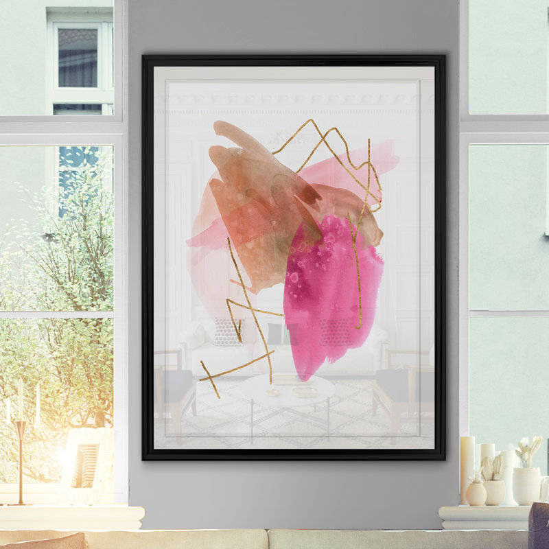 «Rose Edge II», reproduction d'art sur toile, H 18,5 po x l 24,5 po x P 1,5 po, Cadre noir