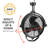 Mule Rugged Outdoor 18" Inch Fan, Dual Height Ceiling Mounting options, Standard 3-prong plug, 360-degree and up/down adjustable direction, 3-speeds, High Flow, 8 foot cord, Wet rated, Black Matte, 52043