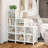 9-Cube Ladder Bookcase & Bookshelf, Floor Standing Display Storage 12 Shelves Bookshelf