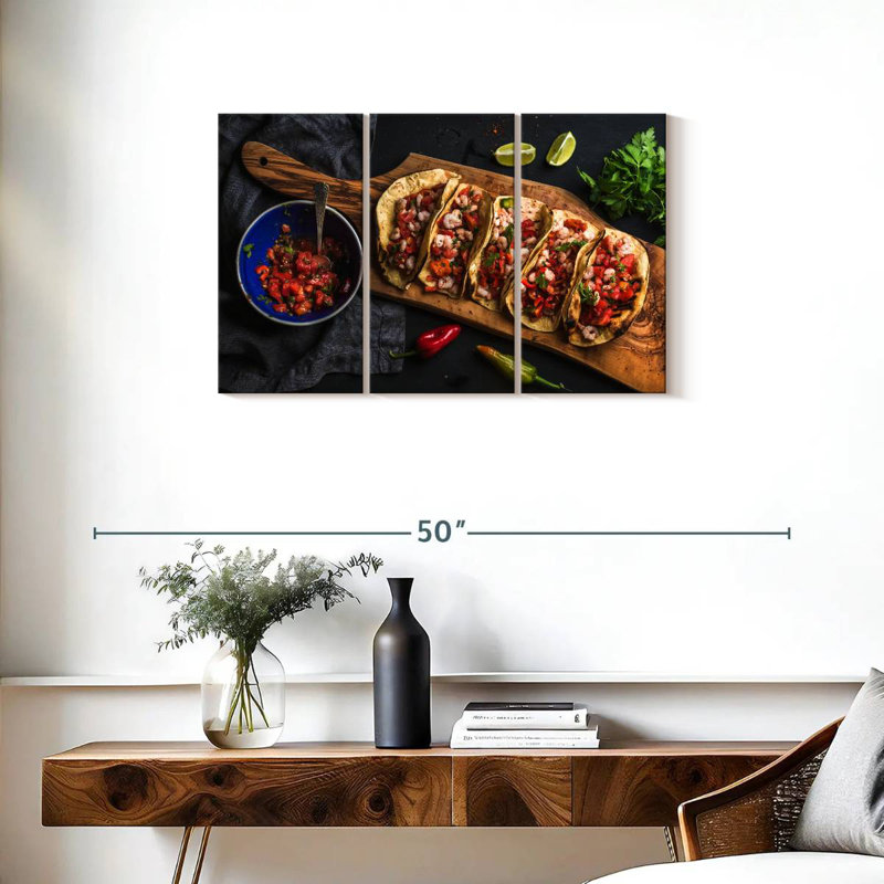 Yarlin Shrimp Tacos, 20" H x 33" W