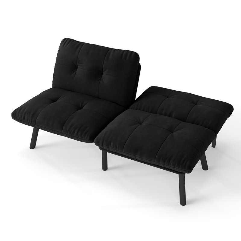 Convertible Folding Modern sofa Bed, Black