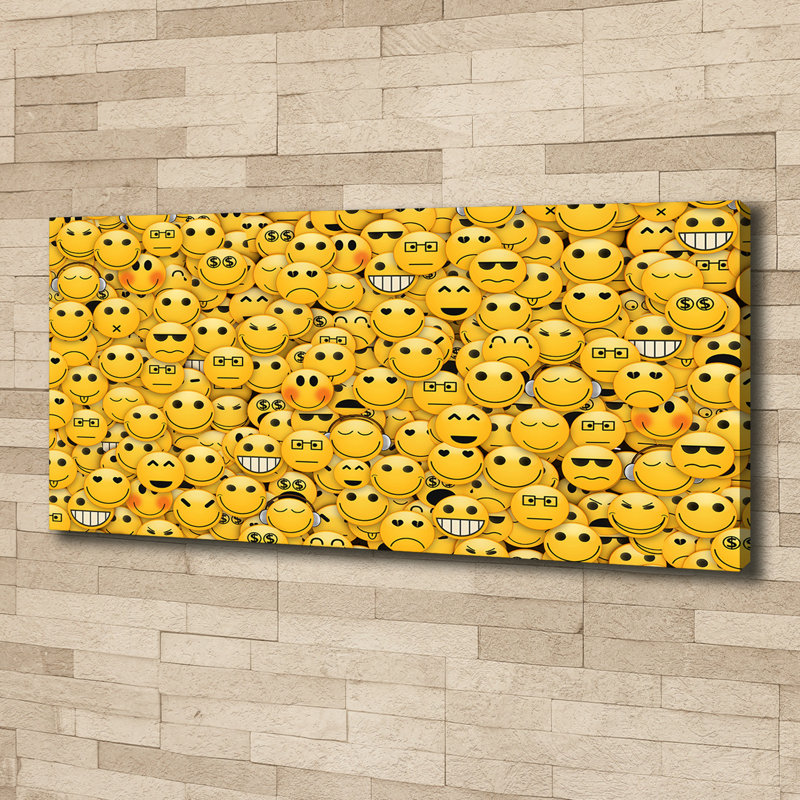 Emoticons - Wrapped Canvas Print
