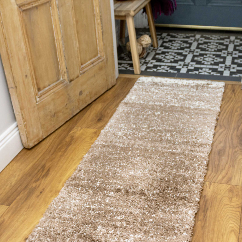 Digit Striped Shag Area Rug, Runner 60 x 240cm