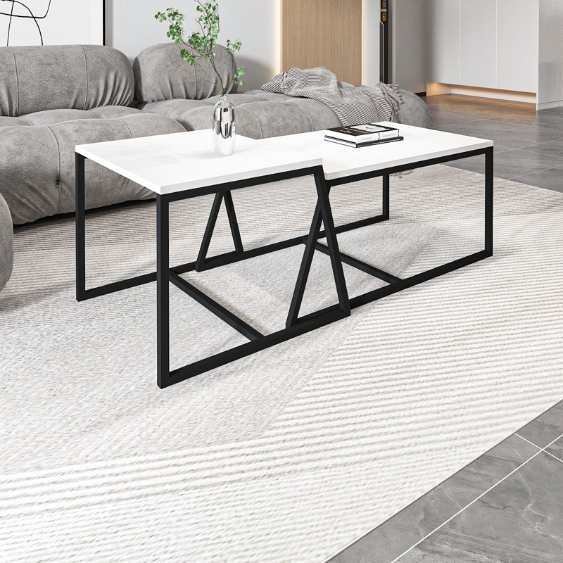 Muarem 2 - Piece Living Room Table Set, White