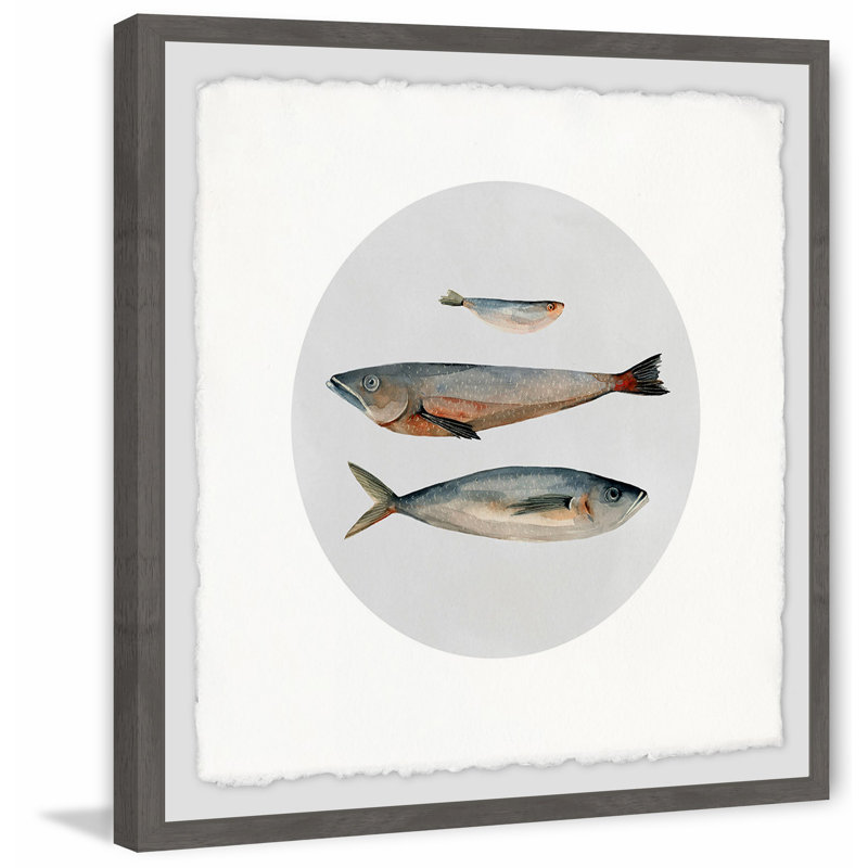 " Three Fish II ", 18" H x 18" W x 3.5" D