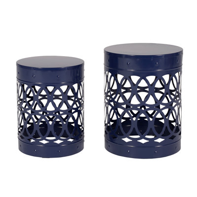 Outdoor Metal S/2 End Table