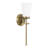 5" W x 17" H 1-Light Wallchiere Sconce in Aged Brass with Tapered Soft White Glass-123843797