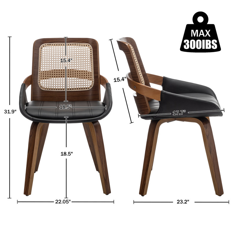 Chaise de salle à manger Adjoa, Noir