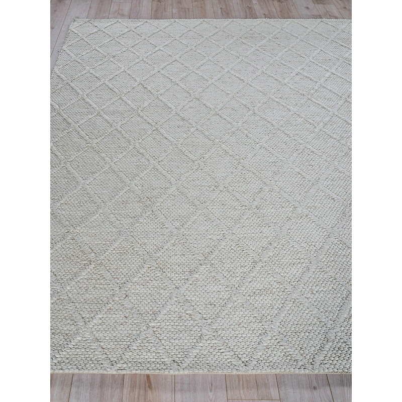 Brentwood Geometric Area Rug in Silver, Rectangle 2' x 3', Ivory