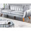 Velours moderne et: gris avec dossiers courbés 2 en velours: tissus de coussins contemporains-611027529-611027531