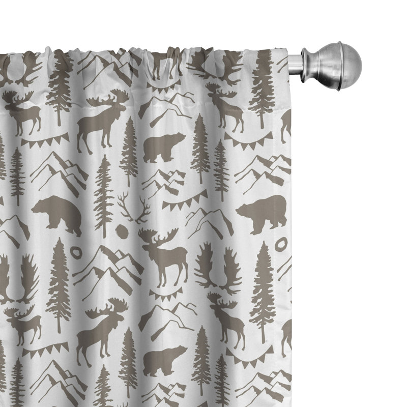 Floral Semi-Sheer Rod Pocket Curtain Panels, 28" x 84"
