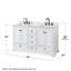 Ensemble de meuble-lavabo double 60 "avec miroir Deborah-23113260-80209532