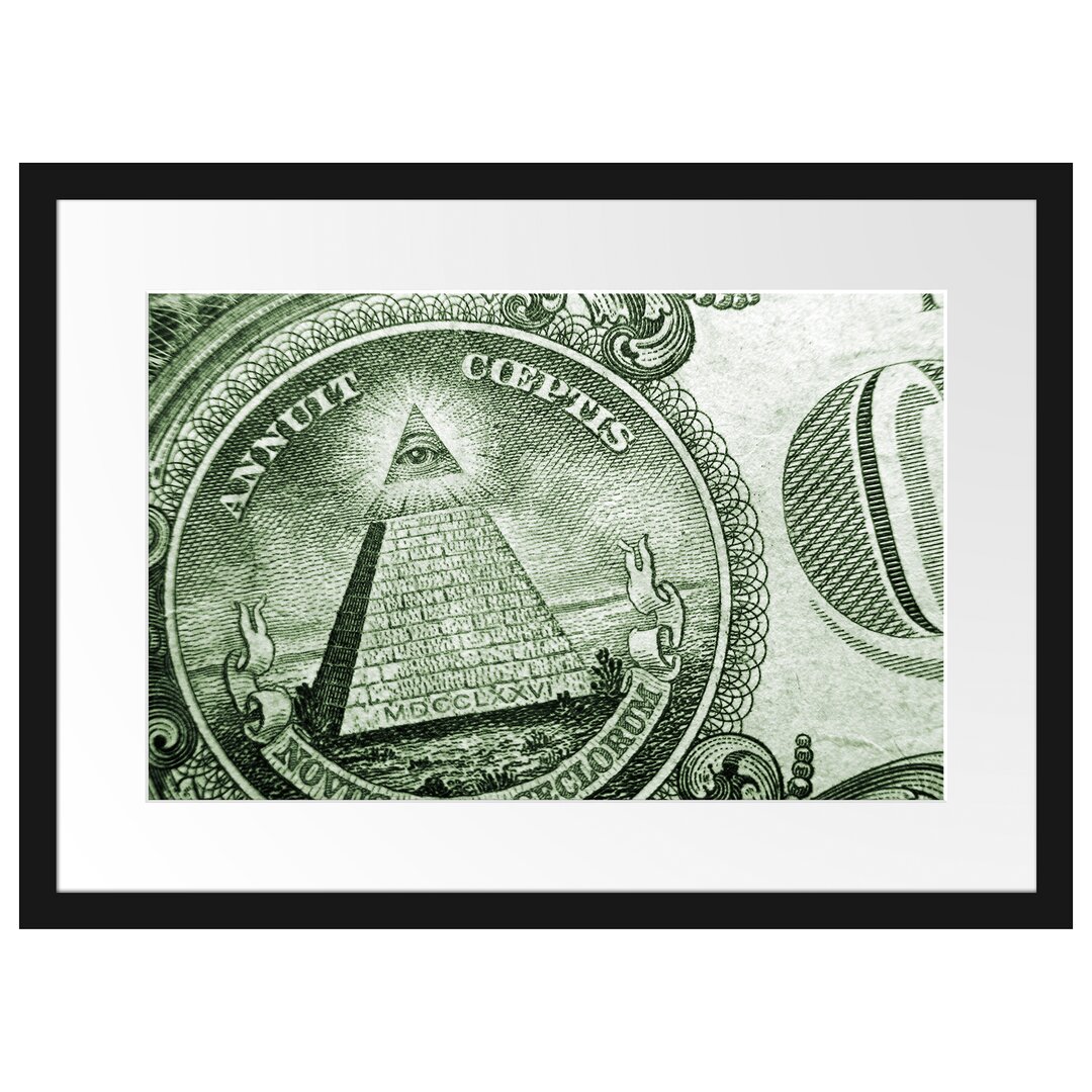 Gerahmtes Poster Illuminaten-Pyramide