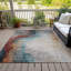 Machine Washable Indoor/Outdoor Xhevrie Teal Rug-111820119