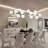 Jewellia 16 - Light Dimmable Bubble Glass Sputnik Modern Linear Chandelier-305184220