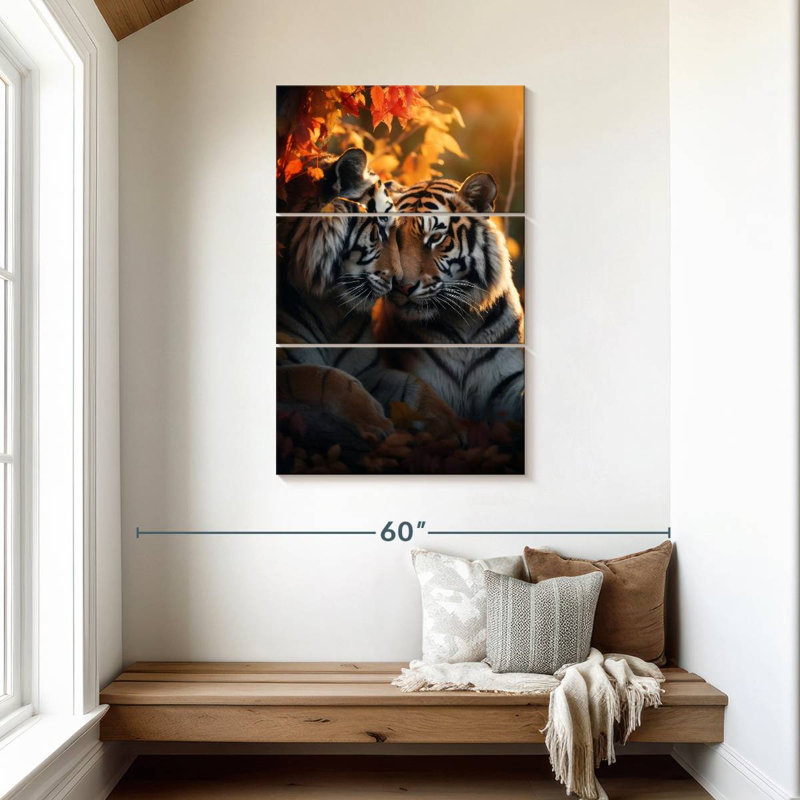 Brampt Romantic Tigers, 45" H x 28" W