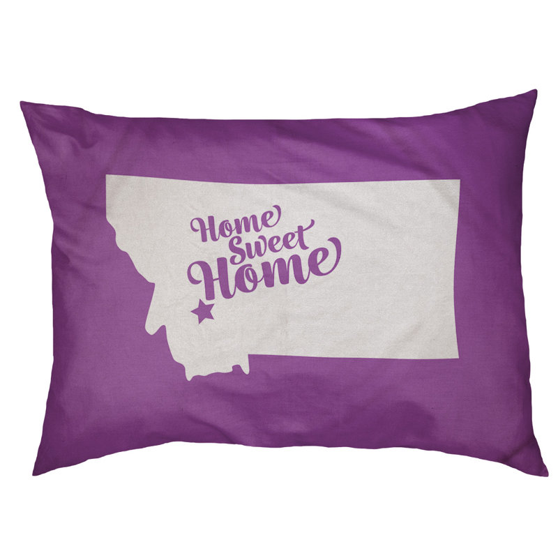 Coussin d'extérieur pour chien Home Sweet, Grand (l 50 po x P 40 po x H 7 po), Violet, Butte