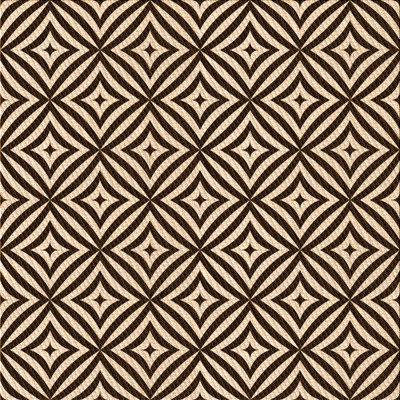 Tapis géométrique en laine brun foncé / gris