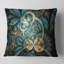 Fleur symétrique or bleu fractal - coussin imprimé abstrait-30422873-30422877