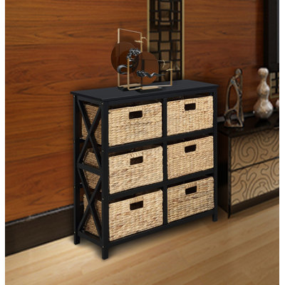 Moise Solid Wood 6 - Drawer Storage Cabinet