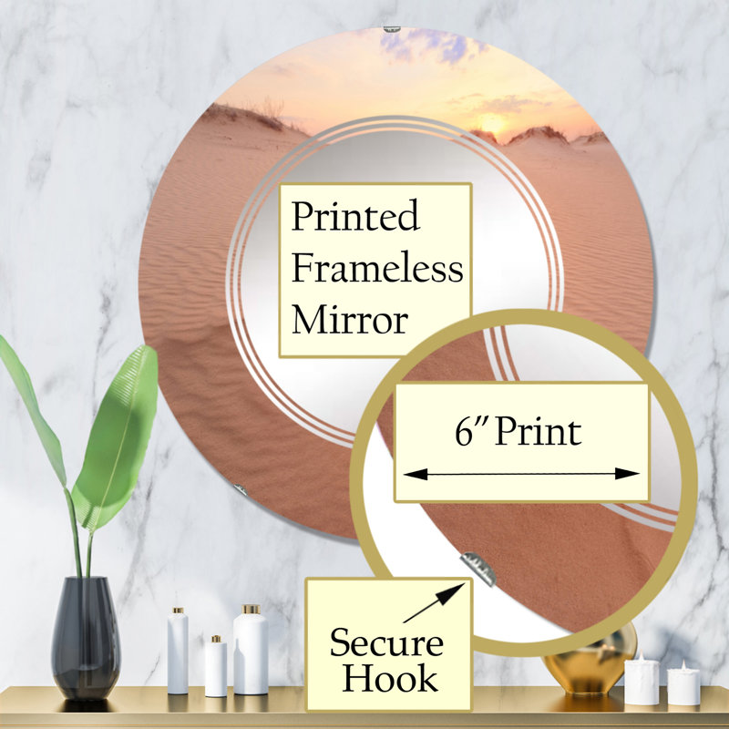 Miroir de salle de bain sans cadre, 32 po x 32 po