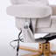 Fauteuil d'appoint pivotant à 360 ° et rembourré en tissu beige