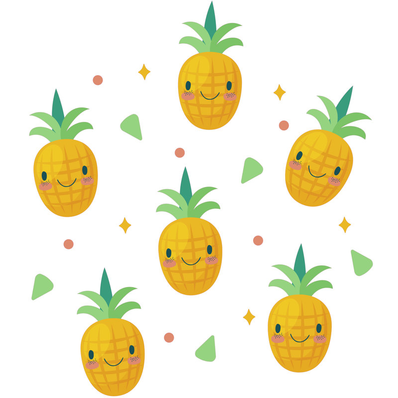 Adhésif décoratif ananas Smileys