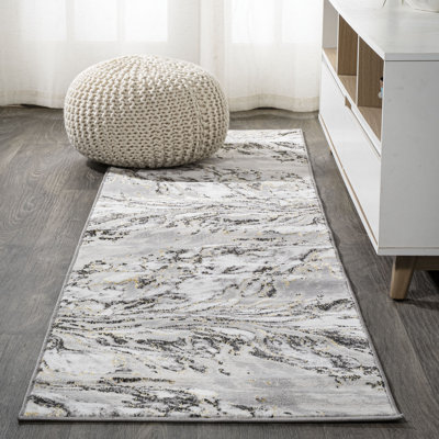 Tapis gris / noir Swirl