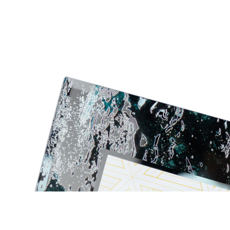 Printing Golden-black Mirror Photoframe, 28 cm H x 23 cm W x 2 cm D