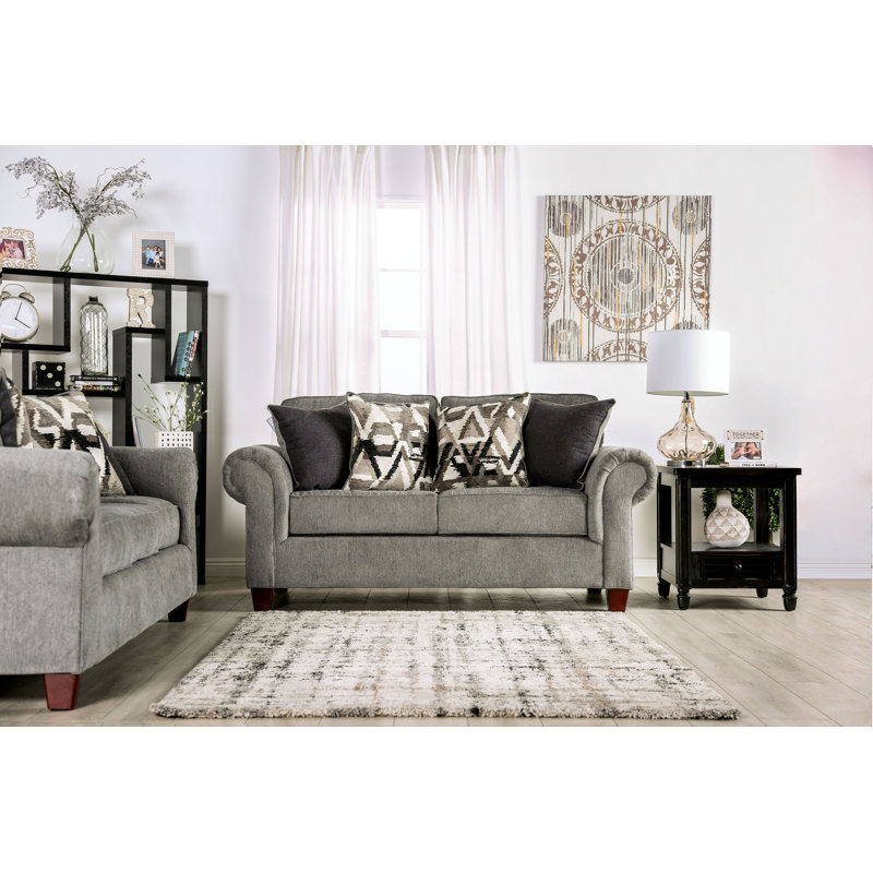 Boudrow Upholstered 72'' Loveseat, Graphite Chenille