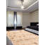 Tapis brun / gris / beige en laine tissé à plat à la main Floral