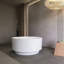 Baignoire de trempage autoportante de forme ronde de 49 pouces pour salle de bain