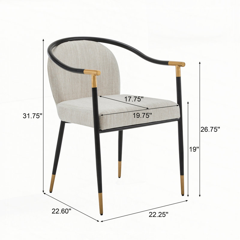 Chaise rembourrée, Beige