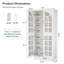 Armoire de rangement avec portes et lumières DEL, garde-manger de 68,94 po de hauteur avec tablettes réglables (blanc)