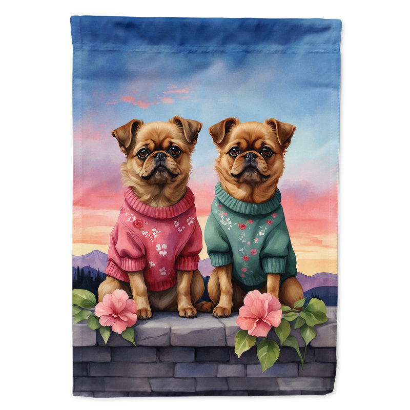 Drapeau pour chien double face en polyester H 15,5 po x l 11,25 po