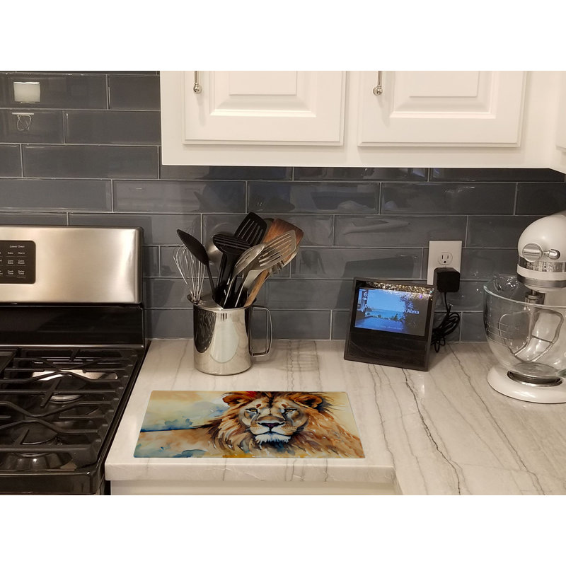 Lion Glass Cutting Board Large