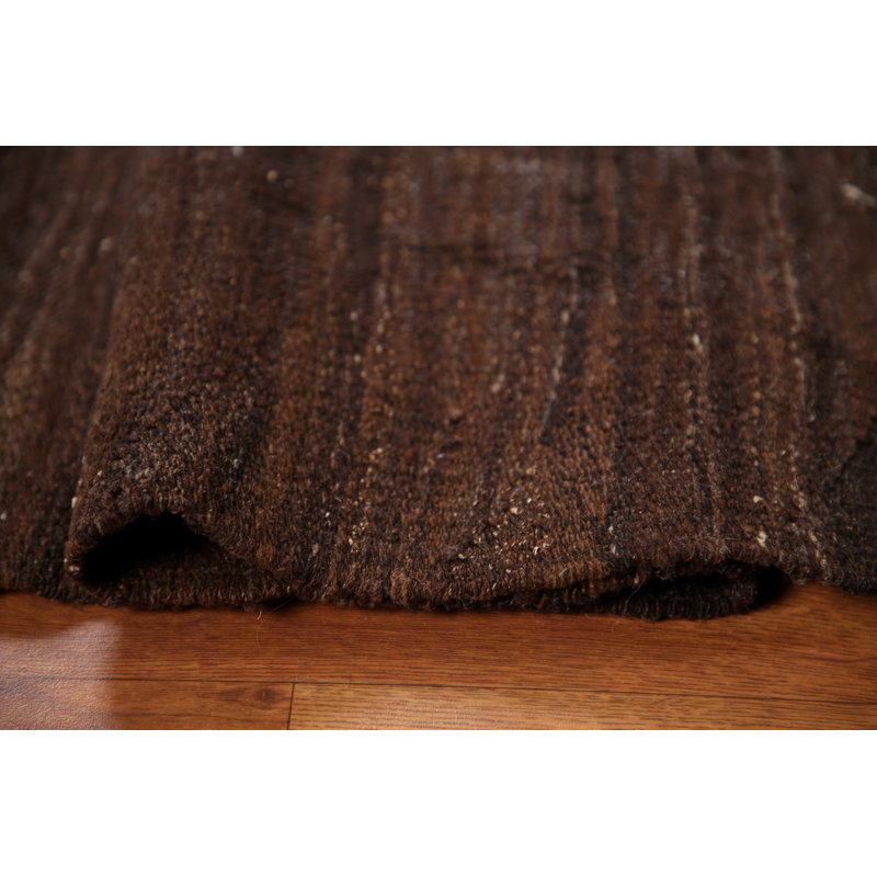 Tapis moderne foncé foncé Kilim 5 x 6