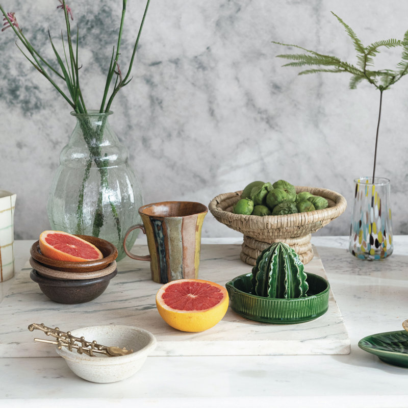 Cactus-Shaped Stoneware Juicer