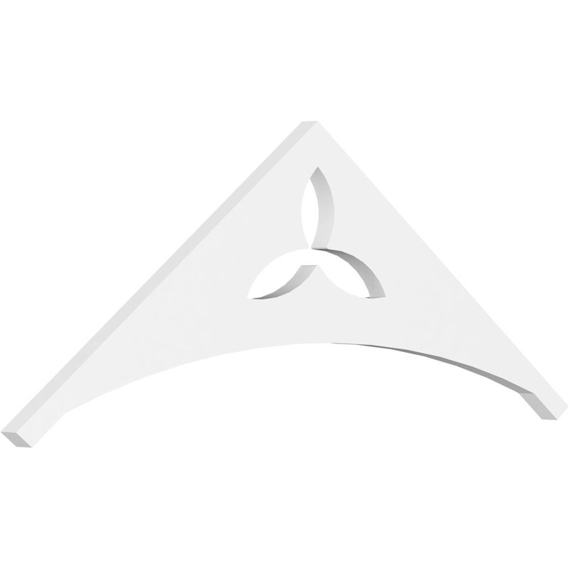 Naple Signature Urethane Gable Pediment, Primed Tan, 13.5"H x 36"W, 9/12