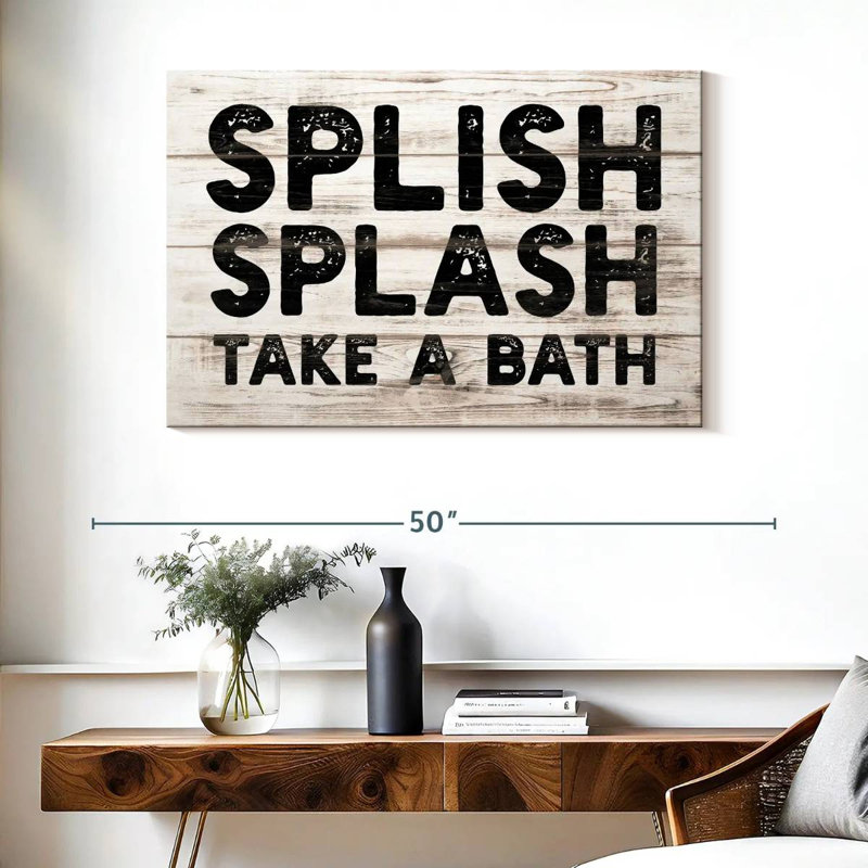 Drôle d'éclaboussure de salle de bain, H 26 po x l 39 po