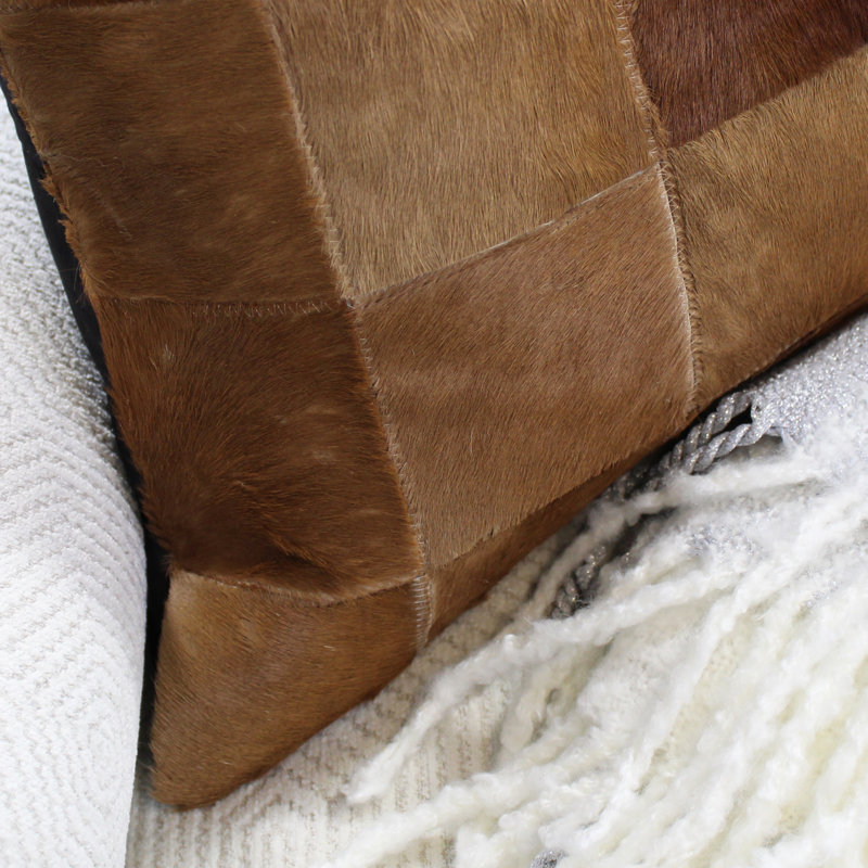 Geometric Feather Throw Pillow