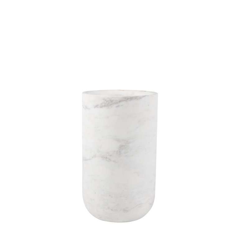 Fajen Stoneware Table Vase, White